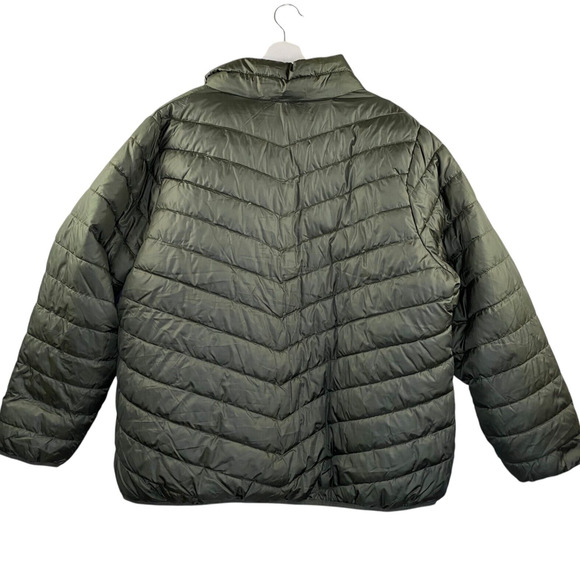Big Chill Womens 3X Olive Green Quilted Packable Jacket Cloud Tech NEW Flawed - Picture 2 of 16